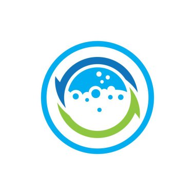 Çamaşır logosu resim çizimi tasarımı