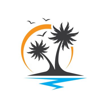 Sunset Beach logo resimleri çizim tasarımı