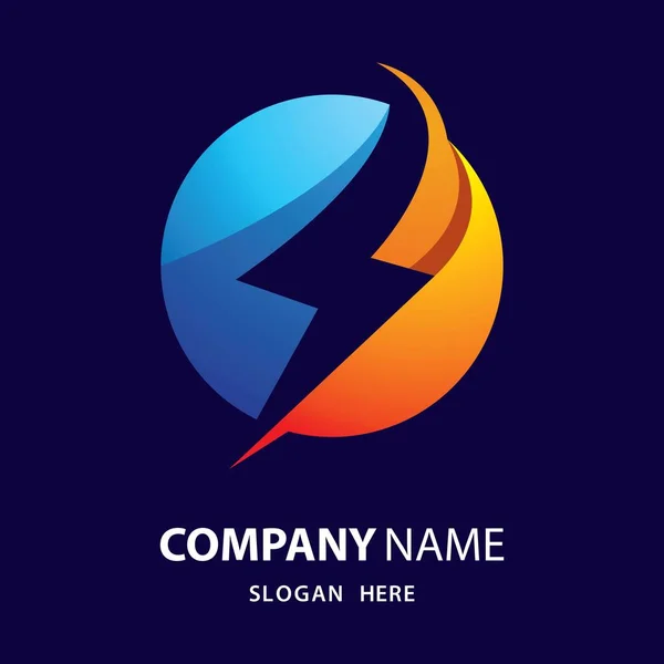 Imagem Logotipo Relâmpago Design Ícone Vetorial — Vetor de Stock