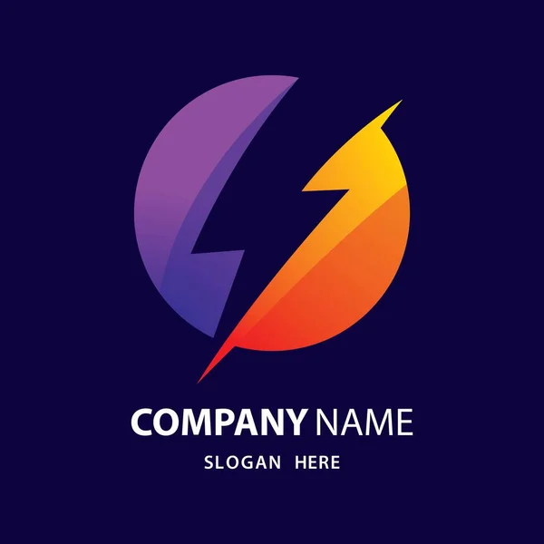 Lightning Logo Afbeeldingen Vector Pictogram Ontwerp — Stockvector