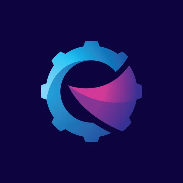 Gear Logo Bilder Illustration Design — Stockvektor