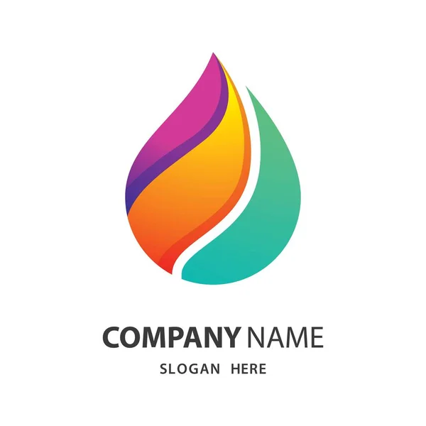 Waterdruppel Logo Afbeeldingen Illustratie Ontwerp — Stockvector