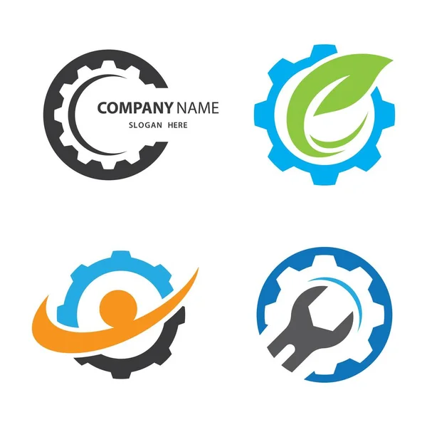 Gear Logo Bilder Illustration Design — Stockvektor