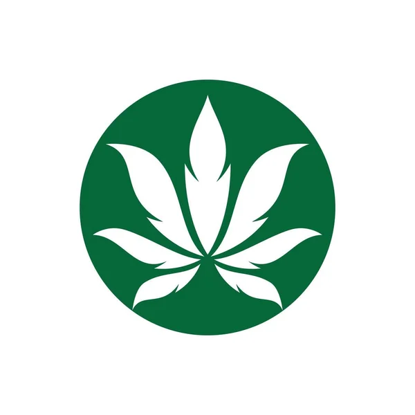 大麻のロゴ画像イラストデザイン — ストックベクタ
