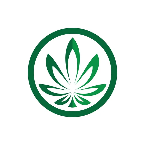 Cannabis Logo Bilder Illustration Design — Stockvektor