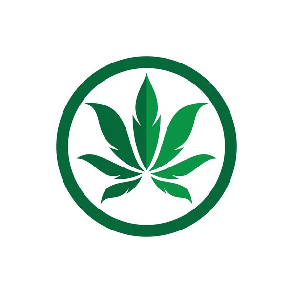 Cannabis Logo Imágenes Ilustración Diseño — Vector de stock