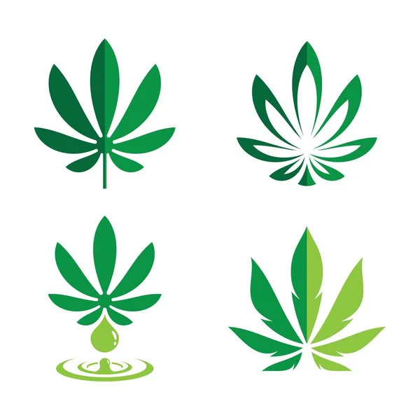 Cannabis Logo Imágenes Ilustración Diseño — Vector de stock