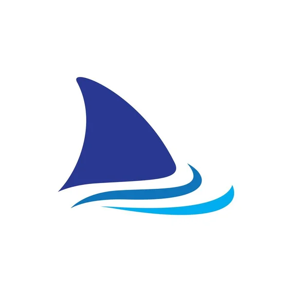 Ilustración Del Diseño Del Logotipo Aleta Tiburón — Vector de stock