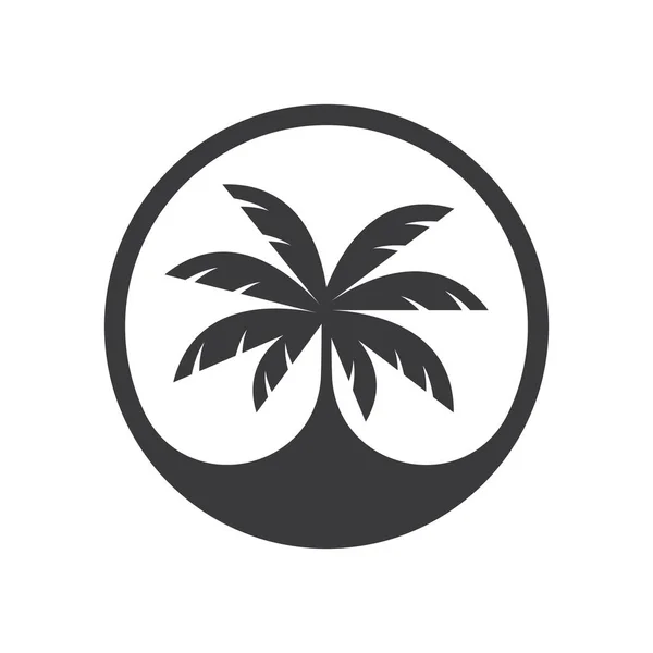 Palmera Logo Imágenes Ilustración Diseño — Archivo Imágenes Vectoriales