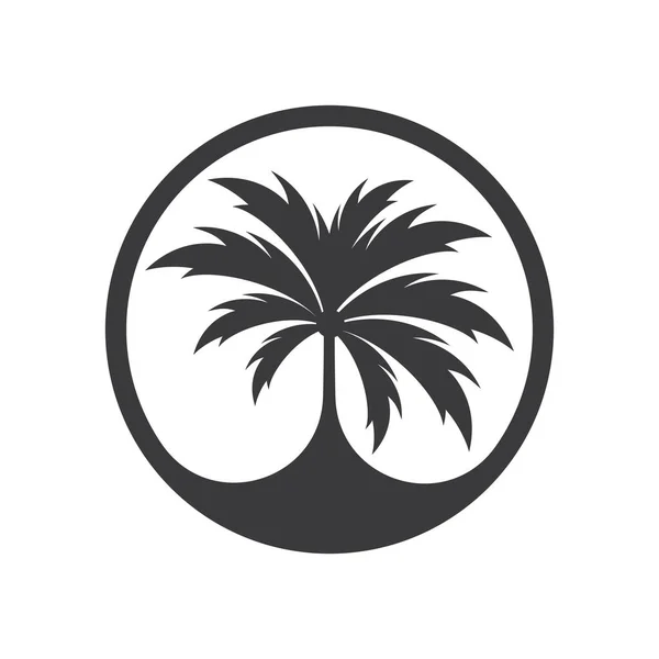 Ilustracja Projektu Logo Palmy — Wektor stockowy