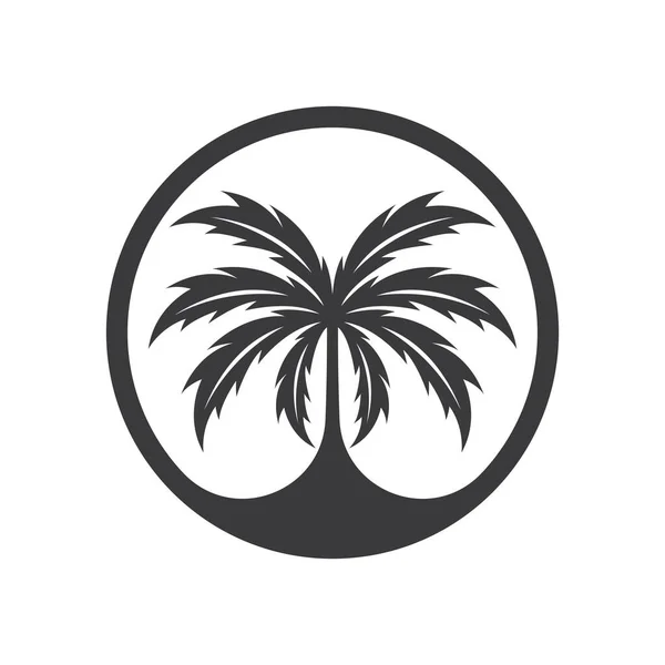 Ilustracja Projektu Logo Palmy — Wektor stockowy