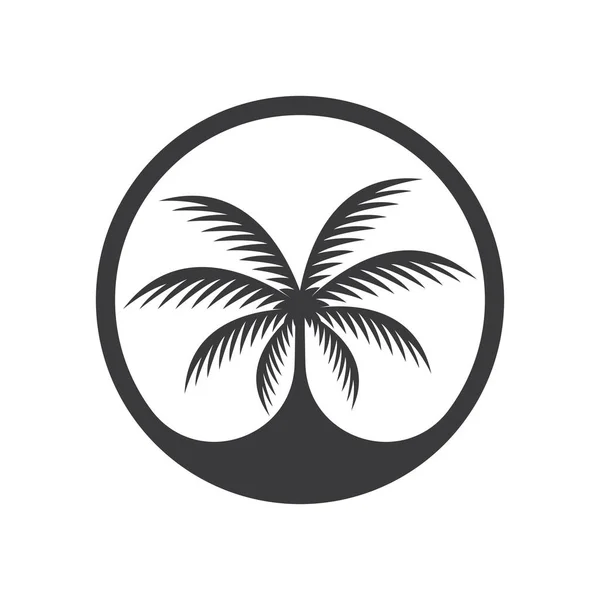 Palmera Logo Imágenes Ilustración Diseño — Archivo Imágenes Vectoriales