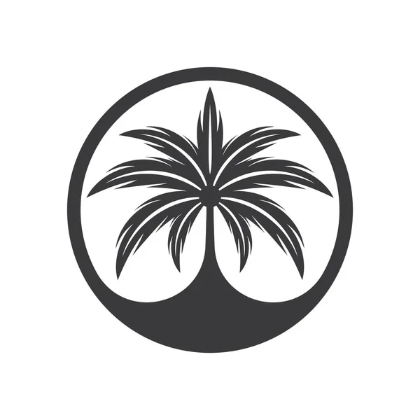 Palmera Logo Imágenes Ilustración Diseño — Archivo Imágenes Vectoriales