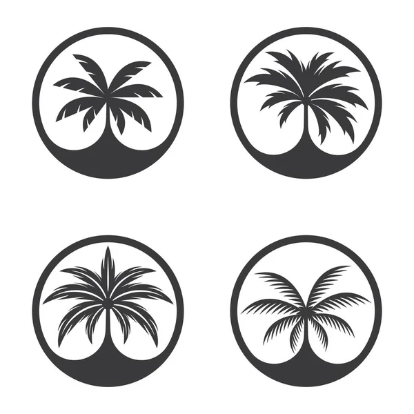 Palmera Logo Imágenes Ilustración Diseño — Archivo Imágenes Vectoriales