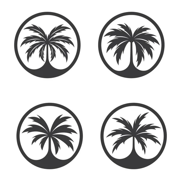 Palmera Logo Imágenes Ilustración Diseño — Archivo Imágenes Vectoriales