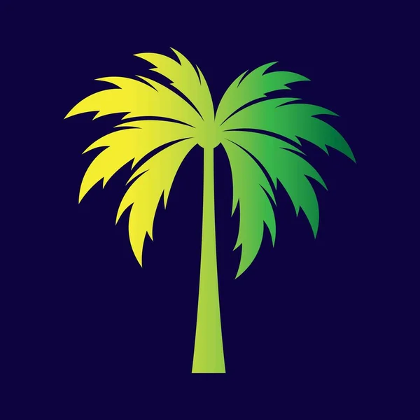 Palmera Logo Imágenes Ilustración Diseño — Archivo Imágenes Vectoriales