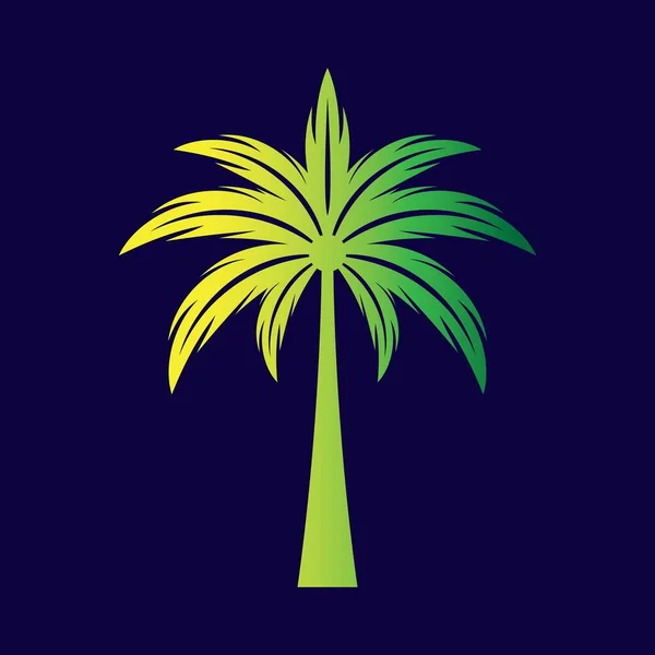 Palmeira Logotipo Imagens Ilustração Design —  Vetores de Stock