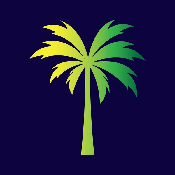 Palmera Logo Imágenes Ilustración Diseño — Archivo Imágenes Vectoriales