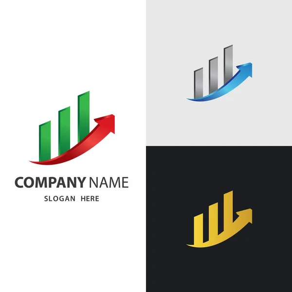 Business Finance Logo Design Illustration — Stock Vector