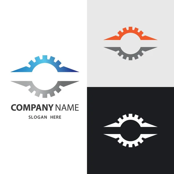 Gear Logo Bilder Illustration Design — Stockvektor