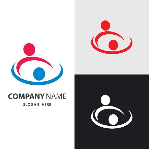 Community Vård Logotyp Bilder Design Illustration — Stock vektor