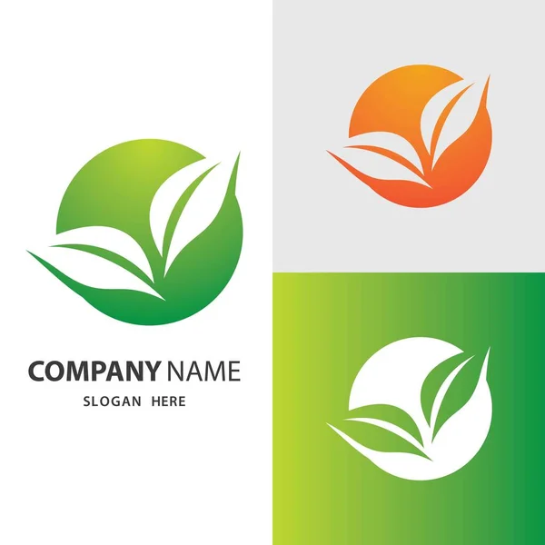 Ecología Logo Imágenes Ilustración Diseño — Vector de stock