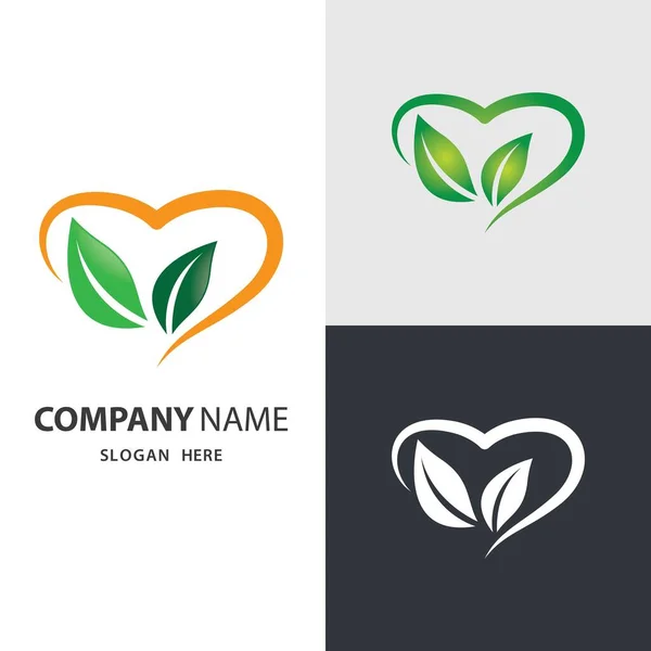 Ecologia Logotipo Imagens Ilustração Design — Vetor de Stock