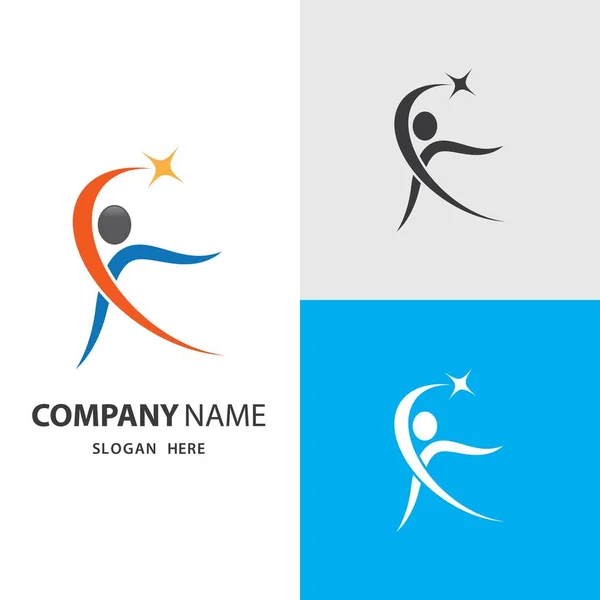 Wellness Logotipo Imagens Design Ilustração — Vetor de Stock