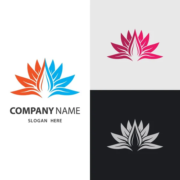 Lotus Beleza Logotipo Imagens Ilustração Design — Vetor de Stock