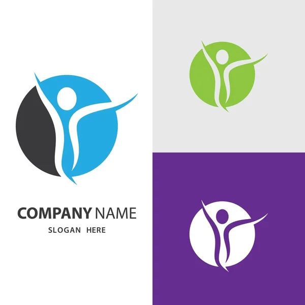 Wellness Logo Images Design Illustration — Stock Vector