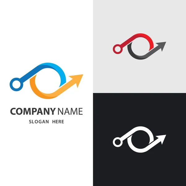 Oändlighet Logotyp Bilder Illustration Design — Stock vektor