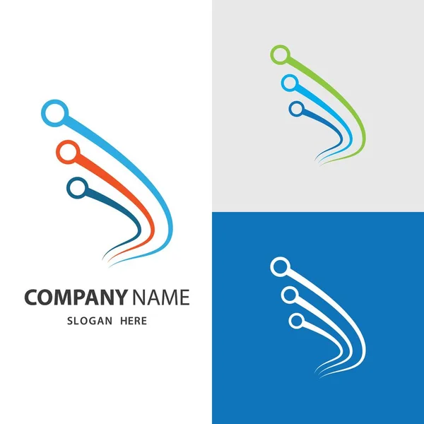 Tecnologia Logotipo Imagens Ilustração Design — Vetor de Stock