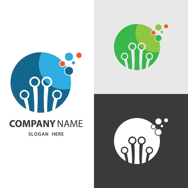 Tecnologia Logotipo Imagens Ilustração Design — Vetor de Stock