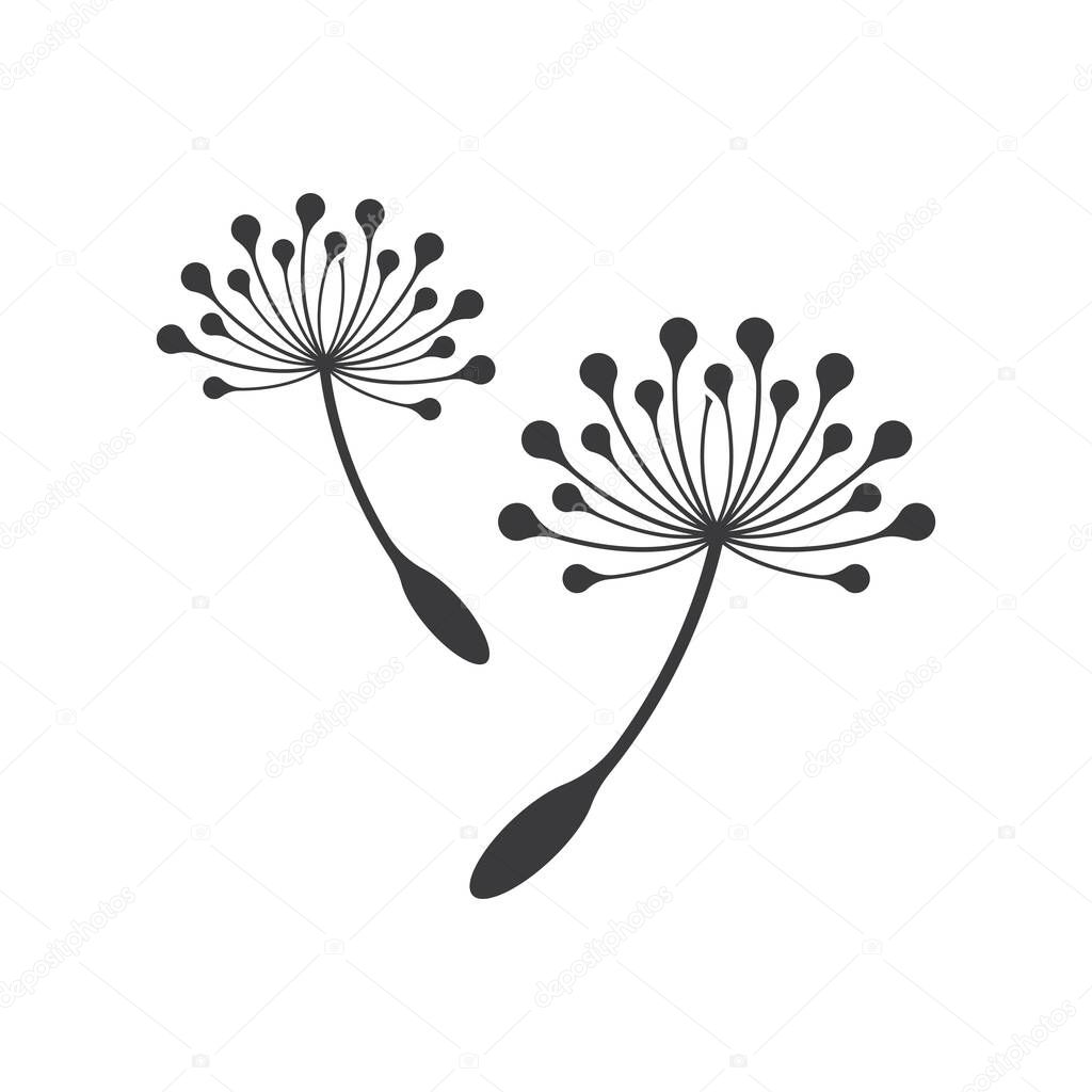 Dandelion logo images illustration design