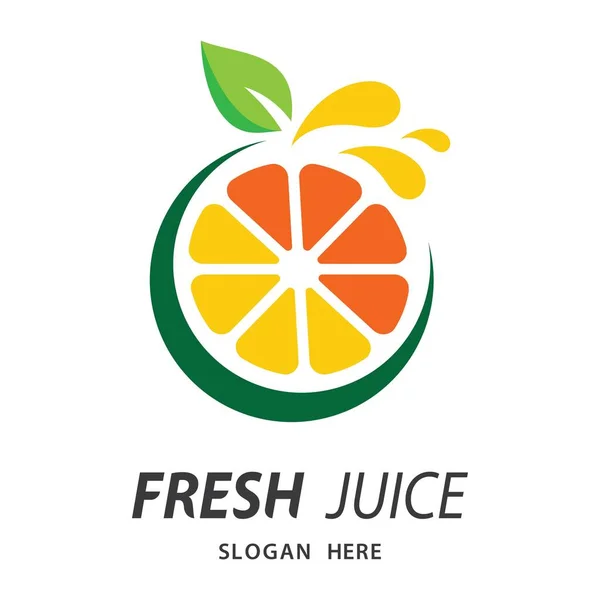 Frischer Saft Logo Bilder Illustration Design — Stockvektor