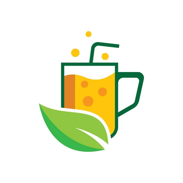 Frischer Saft Logo Bilder Illustration Design — Stockvektor