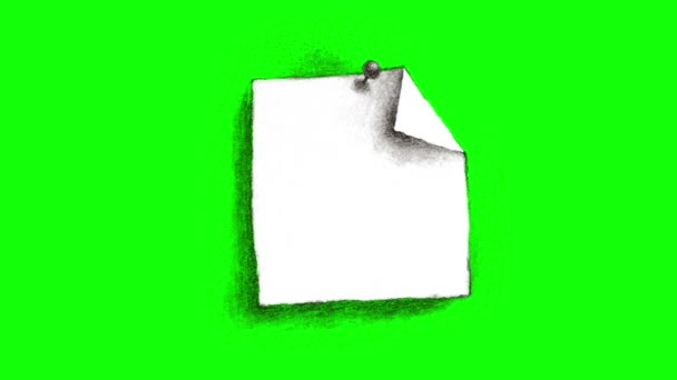 Hola Nota en estilo retro en pantalla verde — Vídeo de stock