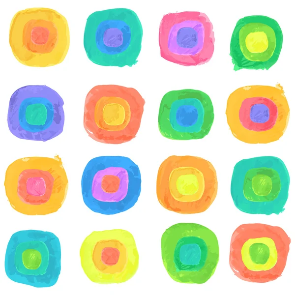 Vector Watercolor Spectrum Dots Seamless Pattern — Stock Vector