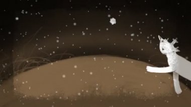 Bir gece yolda beyaz kedi