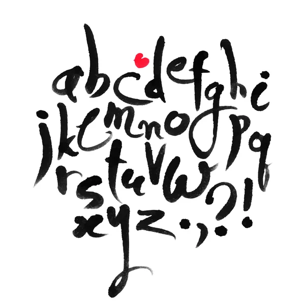 Vektör Calligraphical Latin alfabesi
