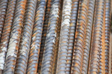 İnşaat alanında çelik.