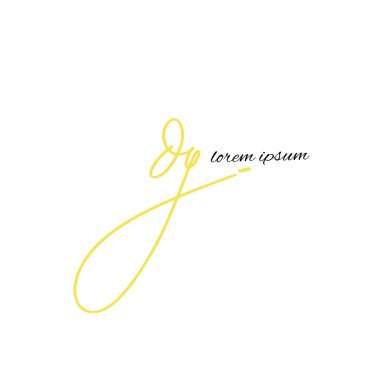 dg İlk el yazısı yaratıcı moda zarif tasarım logosu Sembol şablon vektör simgesini imzala