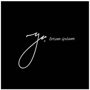 ga Başlangıç el yazısı yaratıcı moda zarif tasarım logosu Sembol şablon vektör simgesini imzala