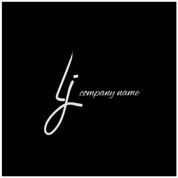 Eerste Handschrift Creatieve Mode Elegant Design Logo Sign Symbool Template — Stockvector