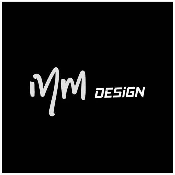 Iniziale Scrittura Creativa Moda Elegante Design Logo Segno Simbolo Modello — Vettoriale Stock