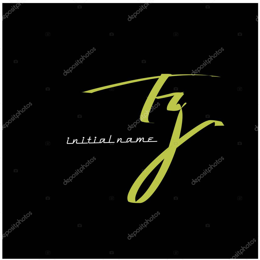 Fg Initial handwriting creative fashion elegant design logo Sign Symbol template vector icon