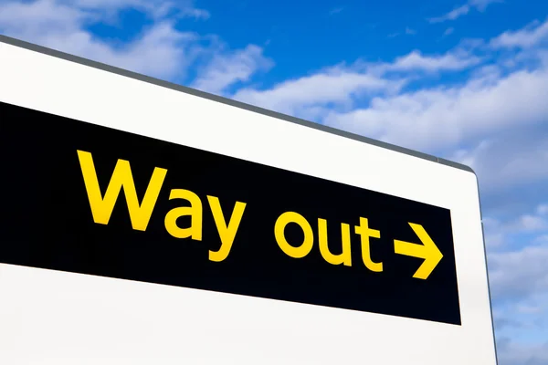 Way out sign — Stock Photo, Image