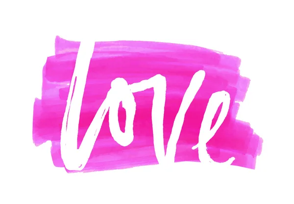 Marcatore rosa vettoriale. Elementi di design e sfondo. Lettere a mano vettoriale amore . — Vettoriale Stock
