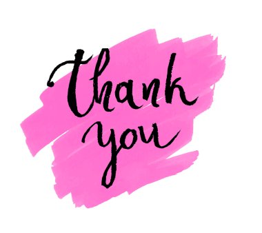 Teşekkür ederim, mürekkep el yazı.