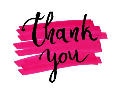 Teşekkür ederim, mürekkep el yazı.